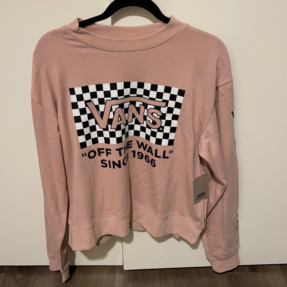 New with Tags Pink Vans cropped sweater L